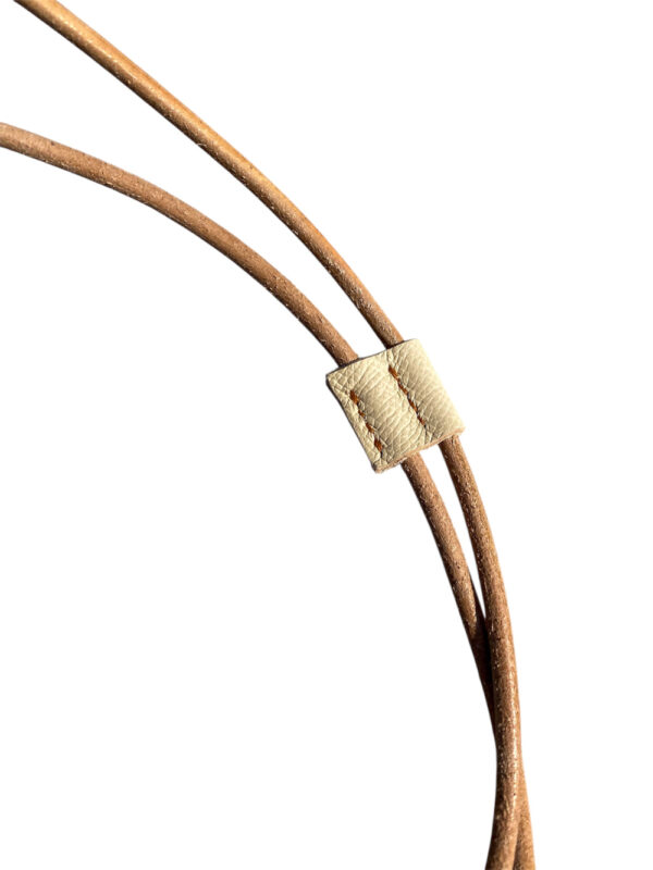 bandoulière en cuir beige
