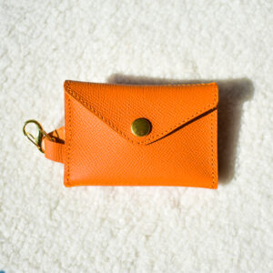 Pochette Carte, double compartiment- Orange