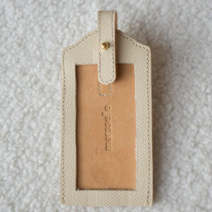 Porte étiquette bagage - Crème