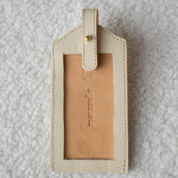 Porte étiquette bagage - Crème